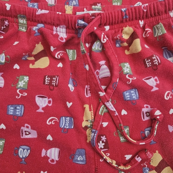 Disney Store Women's Winnie the Pooh Cotton 2pc PJ Set M Cozy Holiday‎ VTG - Picture 3 of 12